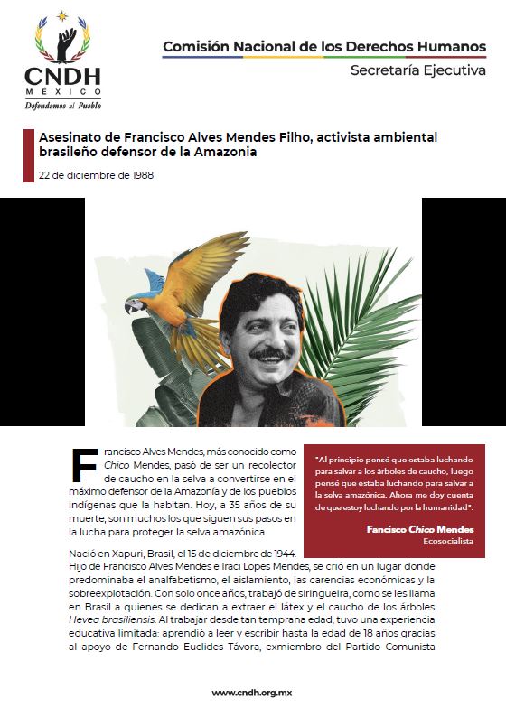 Asesinato de Francisco Alves Mendes Filho, activista ambiental brasileño defensor de la Amazonia