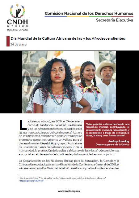 Día Mundial de la Cultura Africana de las y los Afrodescendientes