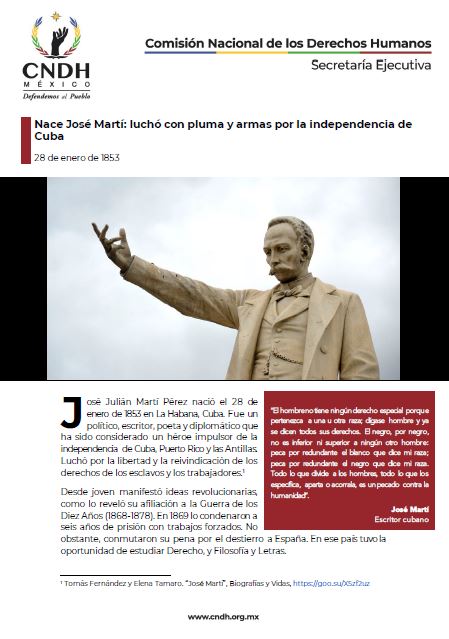 Nace José Martí: luchó con pluma y armas por la independencia de Cuba