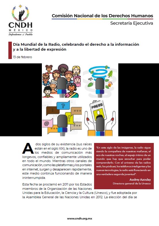 Día Mundial de la Radio, celebrando el derecho a la información y a la libertad de expresión