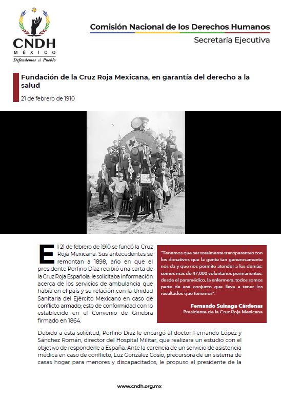 Fundación de la Cruz Roja Mexicana, en garantía del derecho a la salud