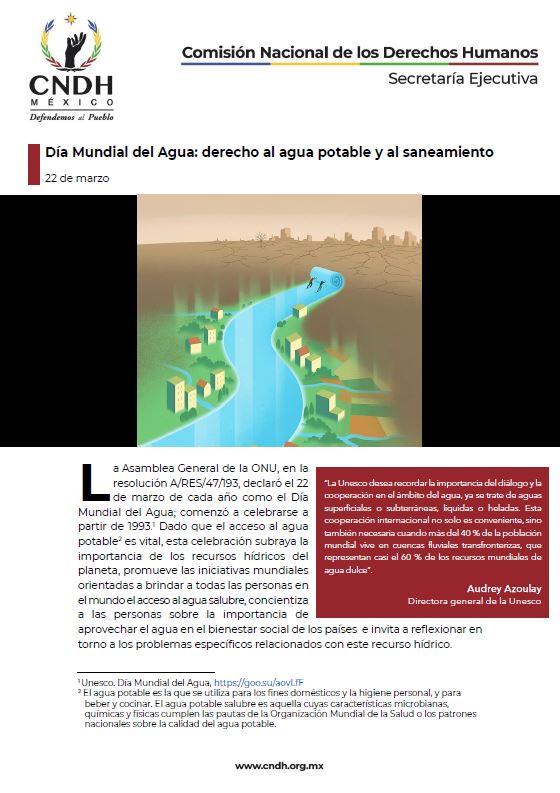 Día Mundial del Agua: derecho al agua potable y al saneamiento