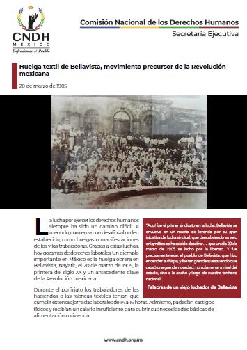Huelga textil de Bellavista, movimiento precursor de la Revolución mexicana