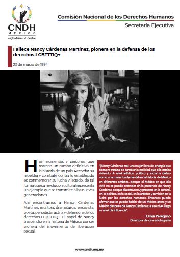 Fallece Nancy Cárdenas Martínez, pionera en la defensa de los derechos LGBTTTIQ+