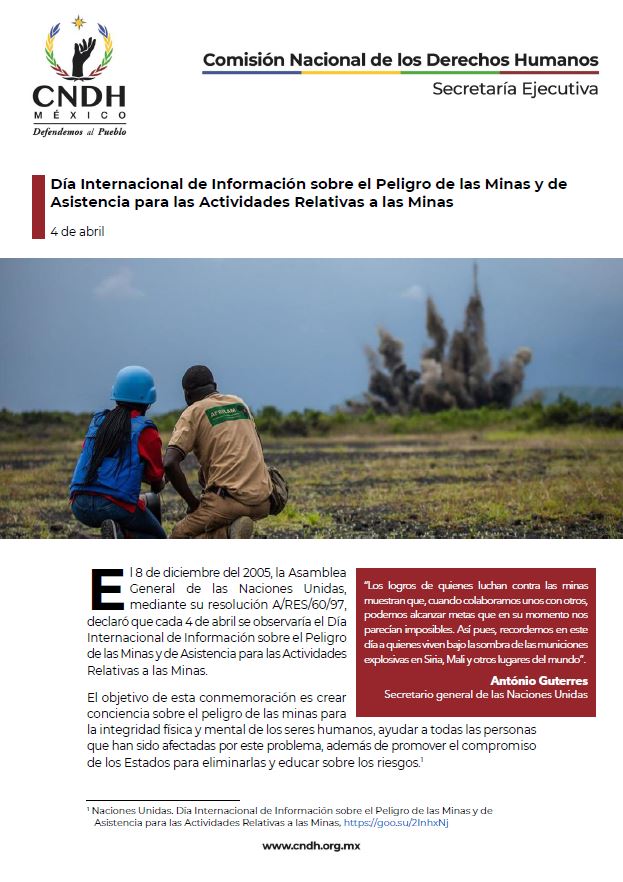 Día Internacional de Información sobre el Peligro de las Minas y de Asistencia para las Actividades Relativas a las Minas
