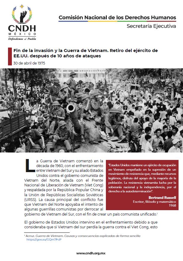 Fin de la invasión y la Guerra de Vietnam. Retiro del ejército de EE.UU. después de 10 años de ataques