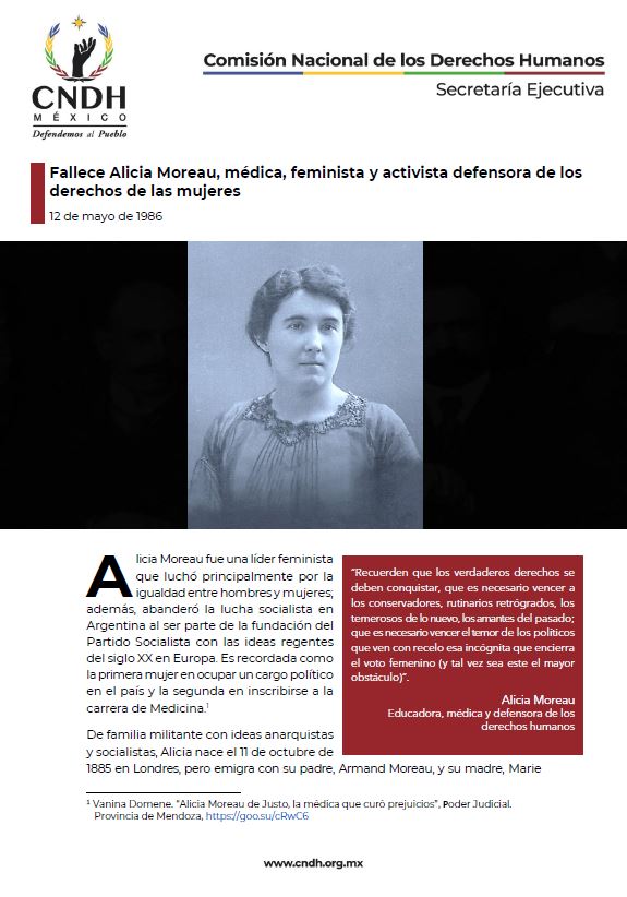 Fallece Alicia Moreau, médica, feminista y activista defensora de los derechos de las mujeres