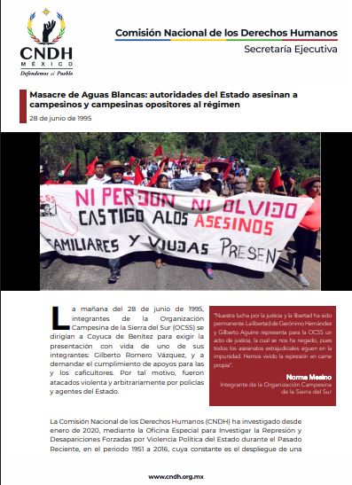 Masacre de Aguas Blancas: autoridades del Estado asesinan a campesinos y campesinas opositores al régimen