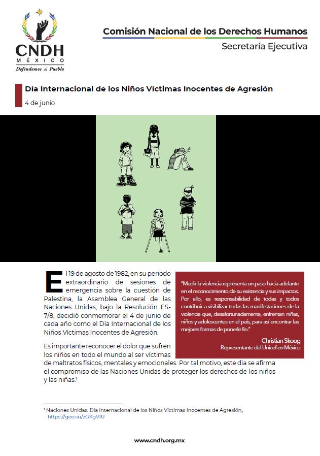 Día Internacional de los Niños Víctimas Inocentes de Agresión