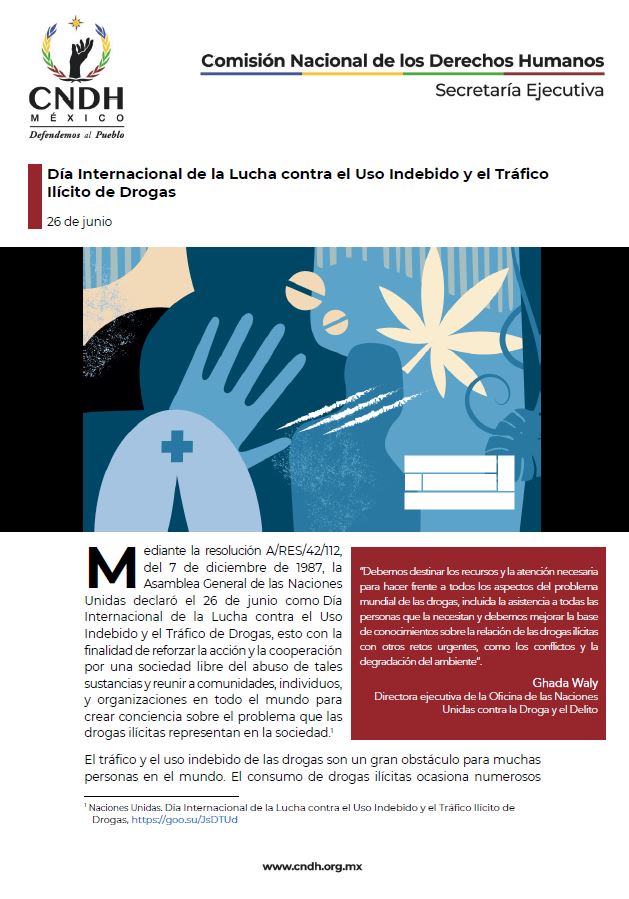 Día Internacional de la Lucha contra el Uso Indebido y el Tráfico Ilícito de Drogas