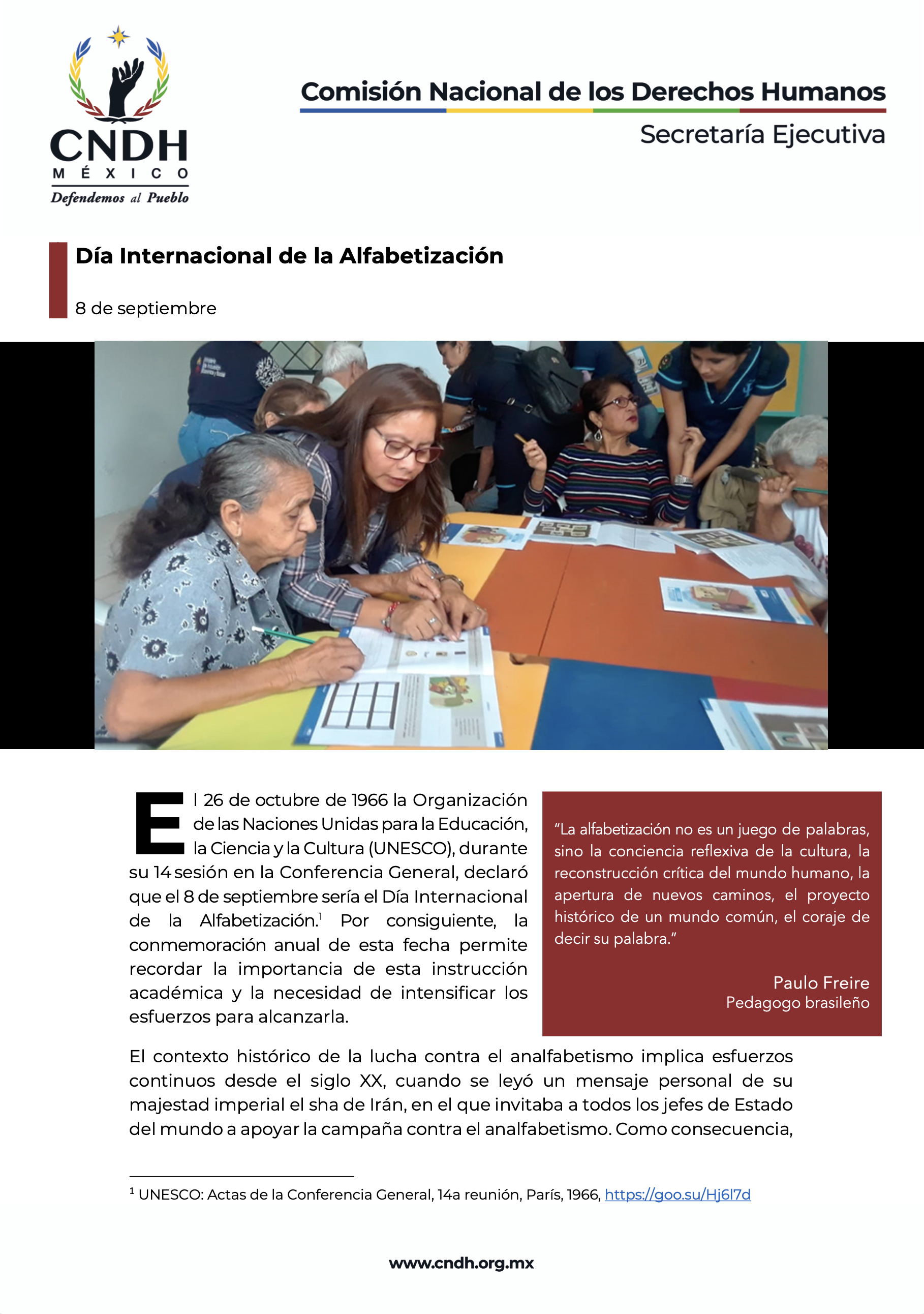 Día Internacional de la Alfabetización