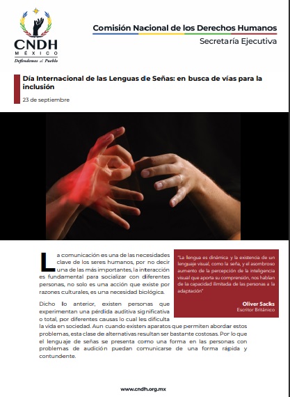 Día Internacional de las Lenguas de Señas: en busca de vías para la inclusión