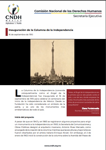 Inauguración de la Columna de la Independencia