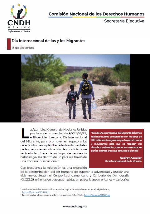 Día Internacional de las y los Migrantes
