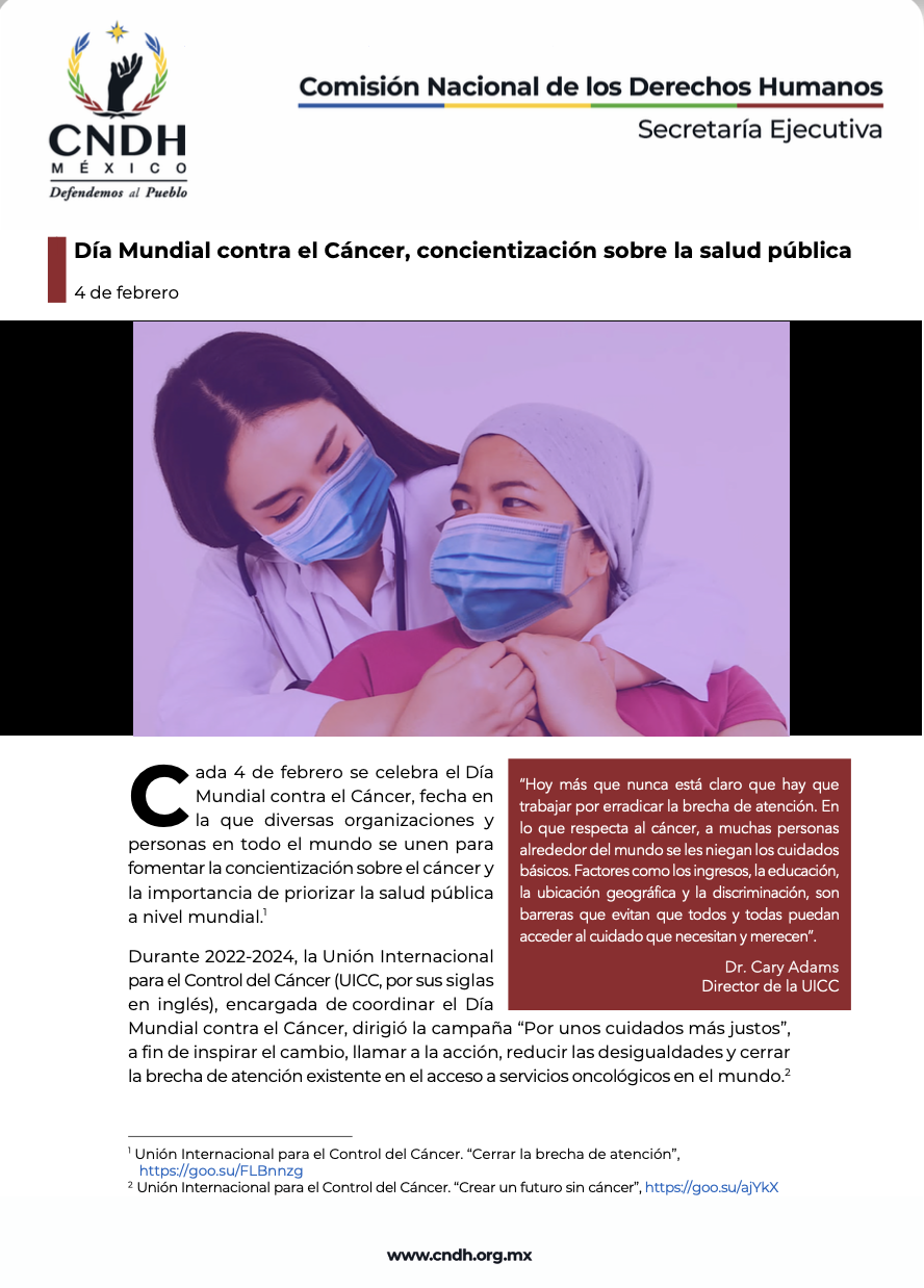 Día Mundial contra el Cáncer, concientización sobre la salud pública