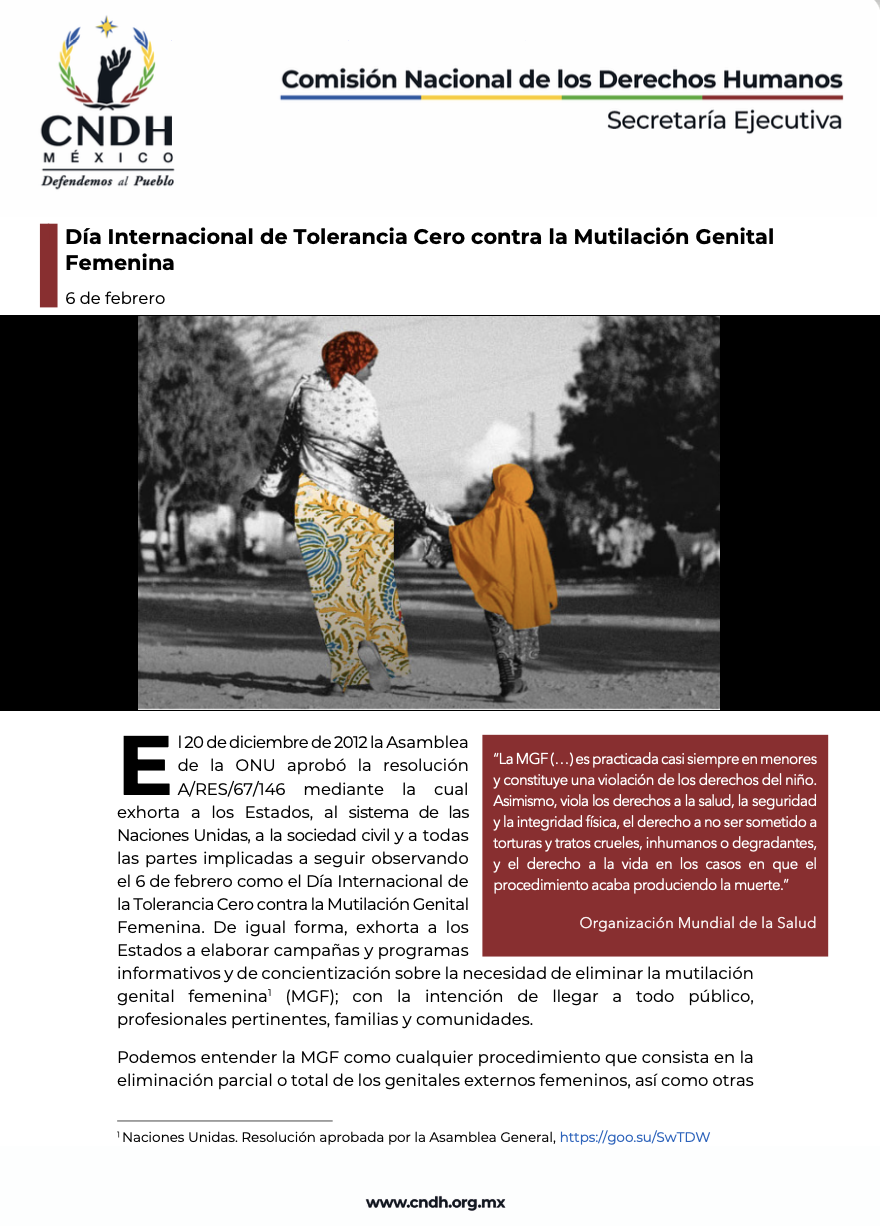 Día Internacional de Tolerancia Cero contra la Mutilación Genital Femenina