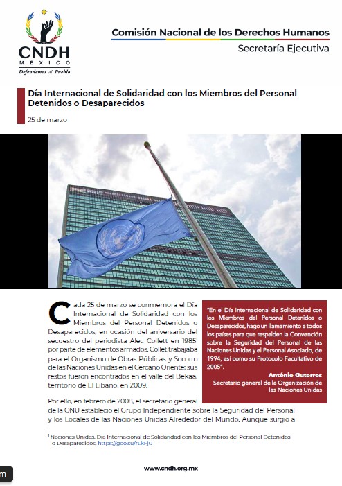 Día Internacional de Solidaridad con los Miembros del Personal Detenidos o Desaparecidos
