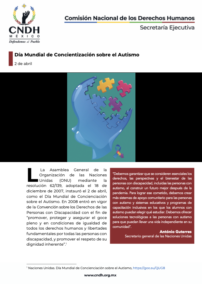 Día Mundial de Concientización sobre el Autismo