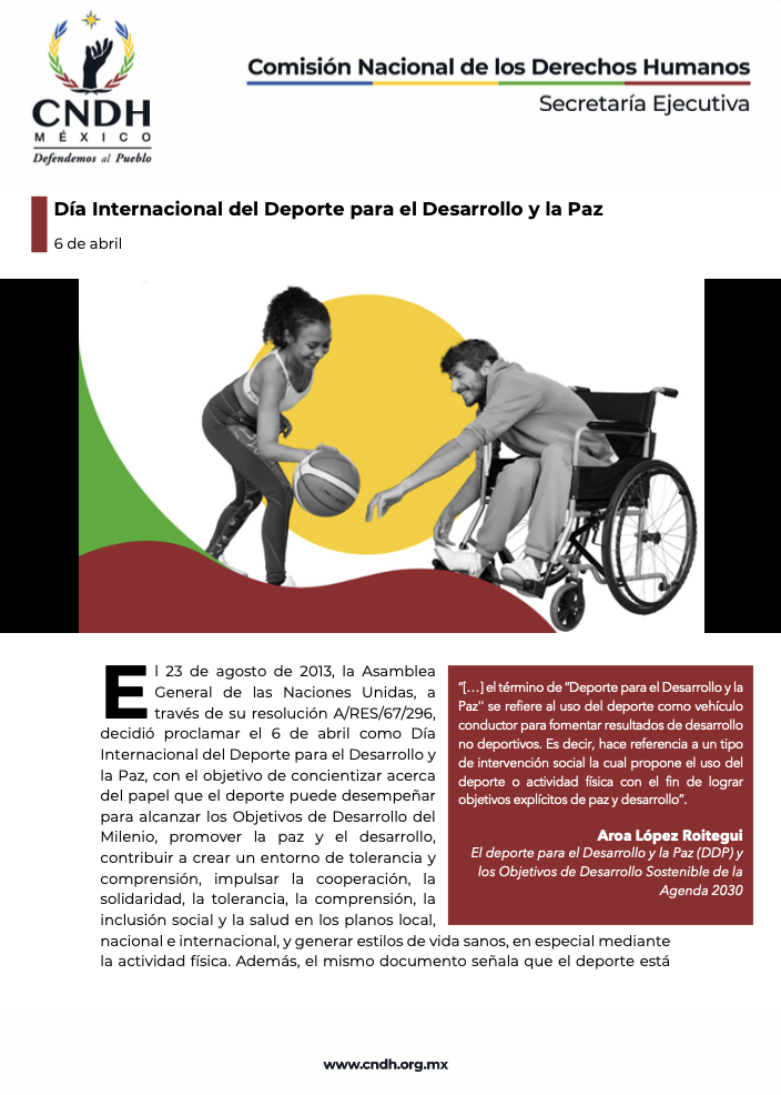 Día Internacional del Deporte para el Desarrollo y la Paz