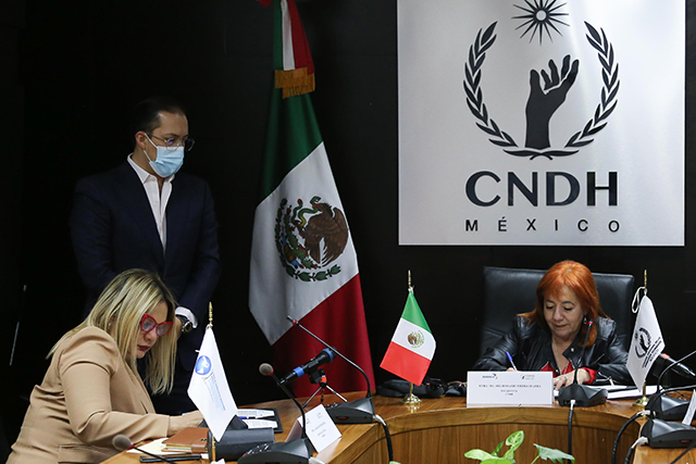 La CNDH y la secretaría técnica de la RINDHCA celebran un convenio general de colaboración