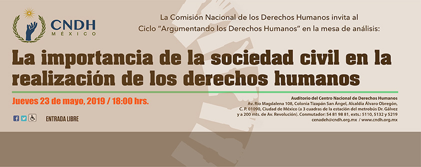 Mesa de análisis. La Importancia de la sociedad civil en la realización de los derechos humanos