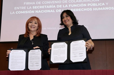 Galería. CNDH y SFP firmaron un convenio de colaboración