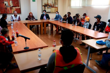 CNDH se reúne con representantes de la Caravana Migrante para intervenir en defensa de los derechos de las personas migrantes en nuestro país.