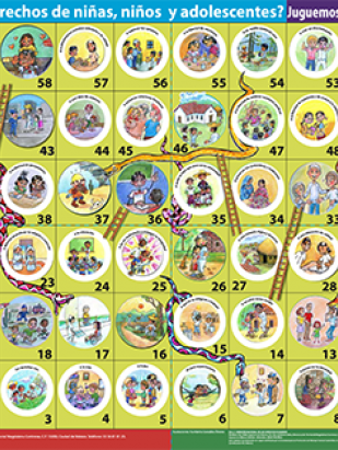 ¿Conoces los derechos de niñas, niños y adolescentes? Juguemos serpientes y escaleras