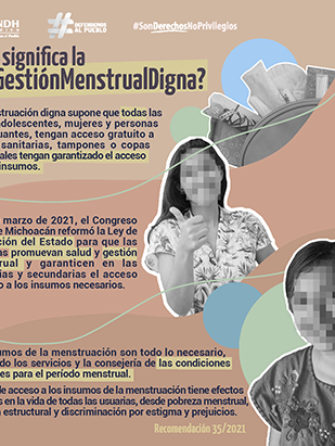 Garantizar gestión menstrual digna