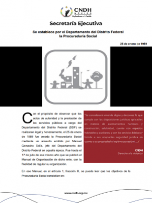 Se establece por el Departamento del Distrito Federal la Procuraduría Social