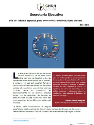 Día del Idioma Español, para concienciar sobre nuestra cultura