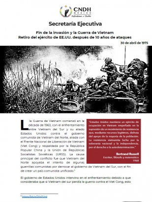 Fin de la invasión y la Guerra de Vietnam Retiro del ejército de EE.UU. después de 10 años de ataques