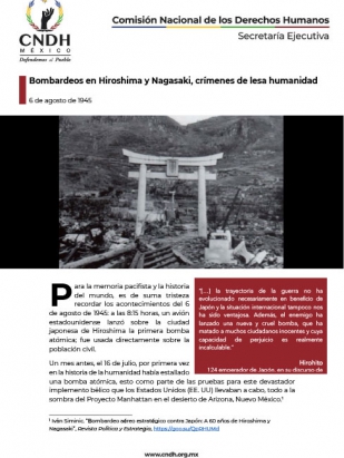 Bombardeos de Hiroshima y Nagasaki, crímenes de lesa humanidad