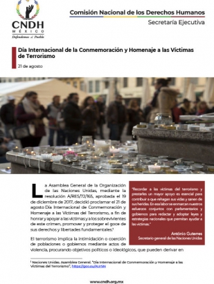 Día Internacional de la Conmemoración y Homenaje a las Víctimas del Terrorismo