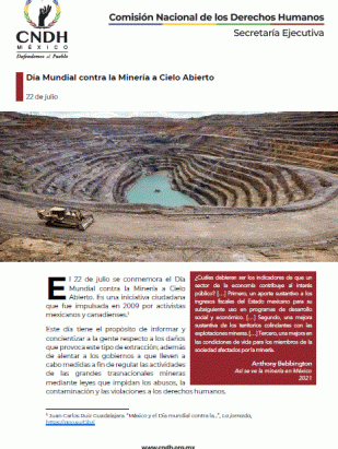 Día Mundial contra la Minería a Cielo Abierto