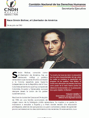 Nace Simón Bolívar, el Libertador de América