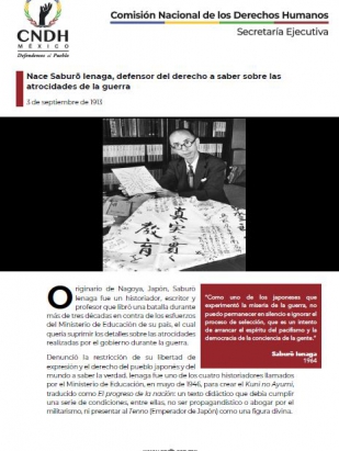 Nace Saburō Ienaga, defensor del derecho a saber sobre las atrocidades de la guerra