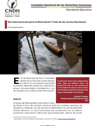 Día Internacional para la Eliminación Total de las Armas Nucleares
