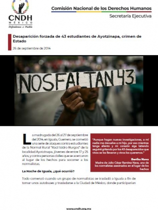 Desaparición forzada de 43 estudiantes de Ayotzinapa, crimen de Estado