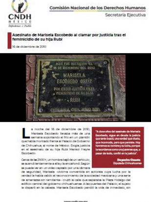 Asesinato de Marisela Escobedo al clamar por justicia tras el feminicidio de su hija Rubí
