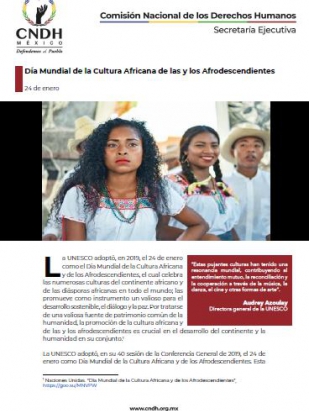 Día Mundial de la Cultura Africana de las y los Afrodescendientes