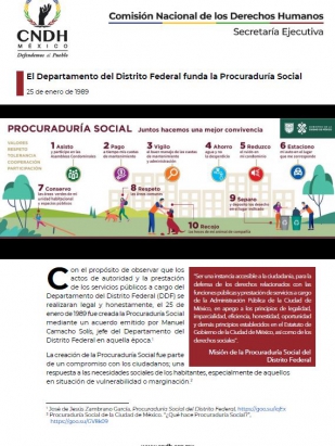 El Departamento del Distrito Federal funda la Procuraduría Social