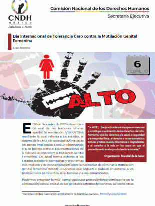 Día Internacional de Tolerancia Cero contra la Mutilación Genital Femenina