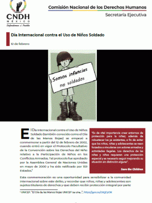 Día Internacional contra el Uso de Niños Soldado