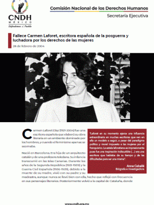 Fallece Carmen Laforet, escritora española de la posguerra y luchadora por los derechos de las mujeres