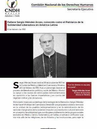 Fallece Sergio Méndez Arceo, conocido como el Patriarca de la Solidaridad Liberadora en América Latina