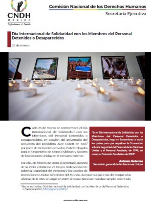 Día Internacional de Solidaridad con los Miembros del Personal Detenidos o Desaparecidos
