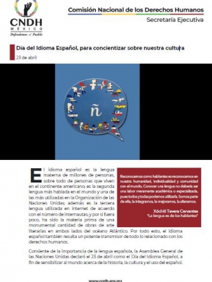 Día del Idioma Español, para concientizar sobre nuestra cultura
