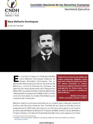 Nace Belisario Domínguez