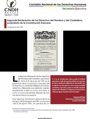 Segunda Declaración de los Derechos del Hombre y del Ciudadano, preámbulo de la Constitución francesa